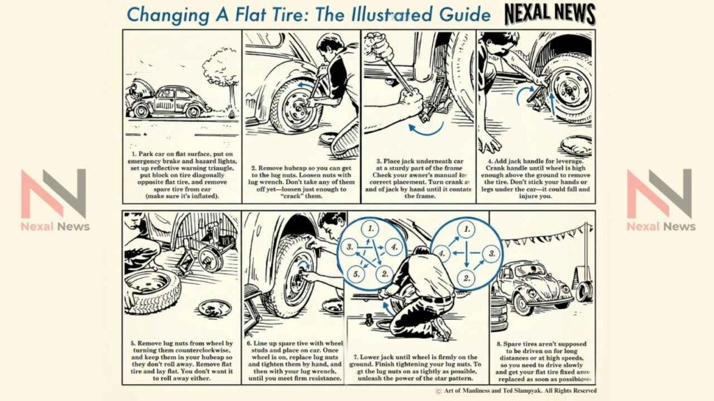 How to change a flat tire : r/howto