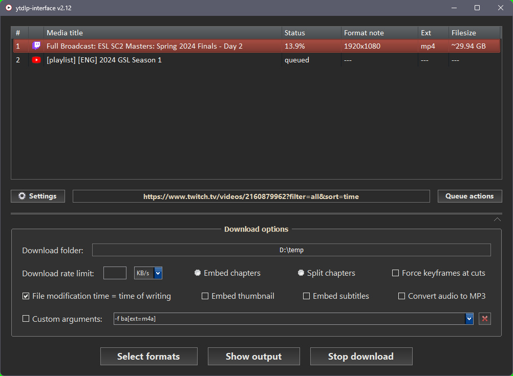 ytdlp-interface 2.18.1 Download Free - VideoHelp